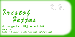 kristof hejjas business card